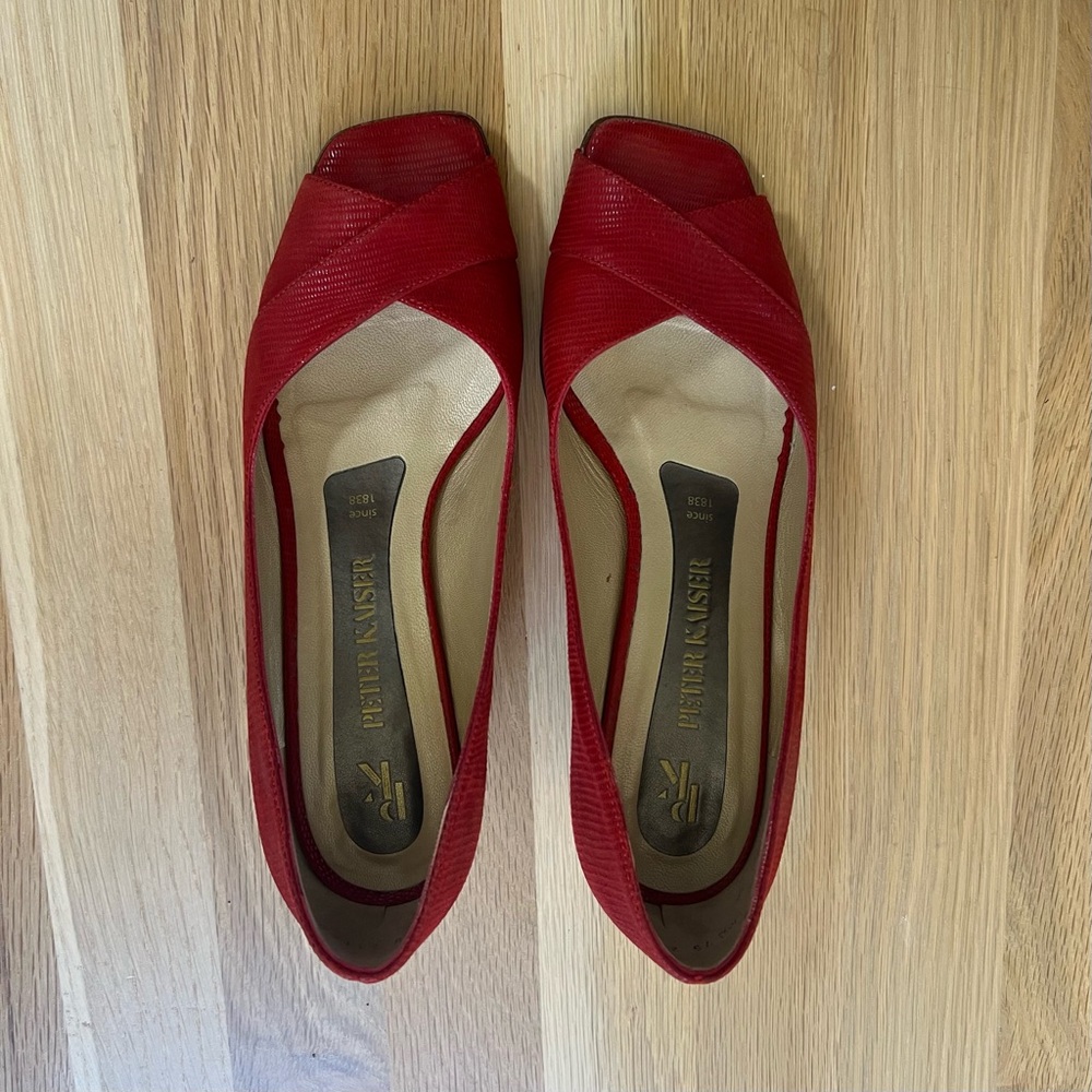 Peter Kaiser Red Flats for Women